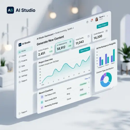 AI Studio Dashboard Interface